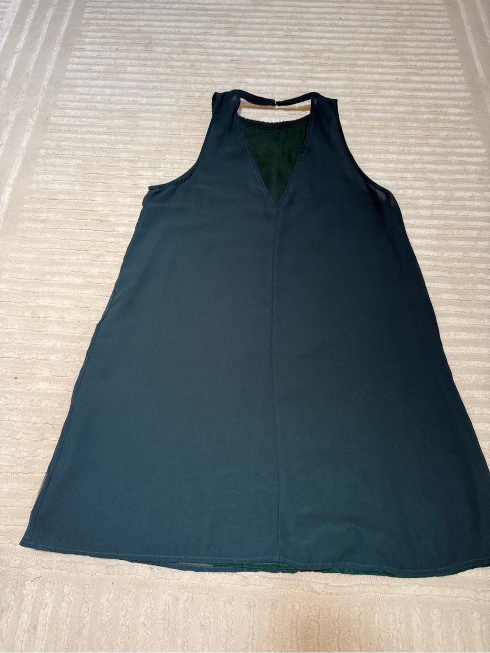 ASTR the Label Emerald Green High Neck Floral Print Dress Size Medium - Picture 3 of 5